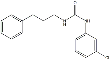 N-(3-chlorophenyl)-N'-(3-phenylpropyl)urea Struktur