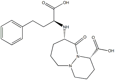 (1S,9S)-9-[[(S)-1-carboxy-3-phenylpropyl]amino]-10-oxo-octahydro-6H-pyridazino[1,2-a][1,2]diazepine-1-carboxylic acid Struktur