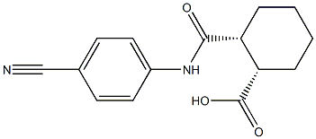 (1S,2R)-2-[(4-cyanoanilino)carbonyl]cyclohexanecarboxylic acid Struktur