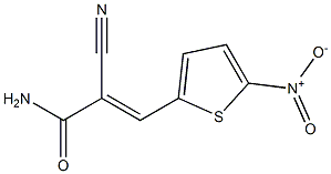 (E)-2-cyano-3-(5-nitro-2-thienyl)-2-propenamide Struktur