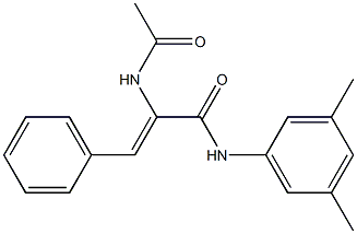 (Z)-2-(acetylamino)-N-(3,5-dimethylphenyl)-3-phenyl-2-propenamide Struktur