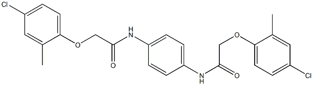 2-(4-chloro-2-methylphenoxy)-N-(4-{[2-(4-chloro-2-methylphenoxy)acetyl]amino}phenyl)acetamide Struktur