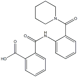 2-{[2-(1-piperidinylcarbonyl)anilino]carbonyl}benzoic acid Struktur