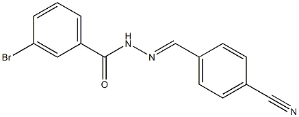 3-bromo-N'-[(E)-(4-cyanophenyl)methylidene]benzohydrazide Structure