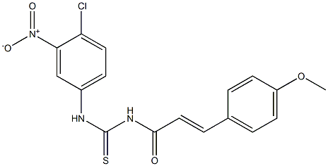 N-(4-chloro-3-nitrophenyl)-N'-[(E)-3-(4-methoxyphenyl)-2-propenoyl]thiourea Struktur