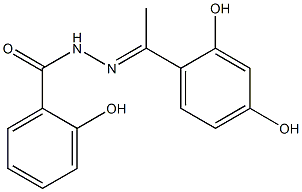 N'-[(E)-1-(2,4-dihydroxyphenyl)ethylidene]-2-hydroxybenzohydrazide Struktur