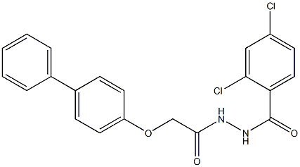 N'-[2-([1,1'-biphenyl]-4-yloxy)acetyl]-2,4-dichlorobenzohydrazide Struktur