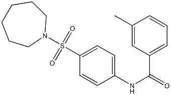 N-[4-(1-azepanylsulfonyl)phenyl]-3-methylbenzamide Struktur