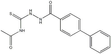 N-{[2-([1,1'-biphenyl]-4-ylcarbonyl)hydrazino]carbothioyl}acetamide Struktur