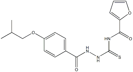 N-{[2-(4-isobutoxybenzoyl)hydrazino]carbothioyl}-2-furamide Struktur