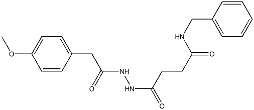 N-benzyl-4-{2-[2-(4-methoxyphenyl)acetyl]hydrazino}-4-oxobutanamide Struktur