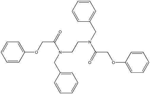 N-benzyl-N-{2-[benzyl(2-phenoxyacetyl)amino]ethyl}-2-phenoxyacetamide Struktur