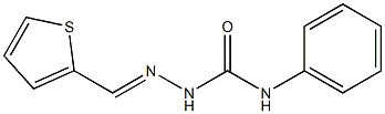 N-phenyl-2-[(E)-2-thienylmethylidene]-1-hydrazinecarboxamide Struktur