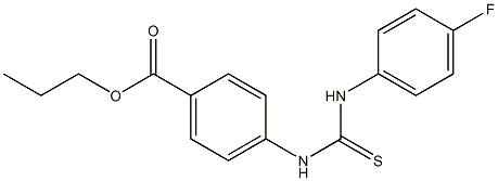 propyl 4-{[(4-fluoroanilino)carbothioyl]amino}benzoate Struktur