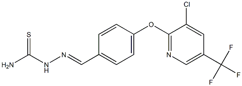 2-[(E)-(4-{[3-chloro-5-(trifluoromethyl)-2-pyridinyl]oxy}phenyl)methylidene]-1-hydrazinecarbothioamide Struktur