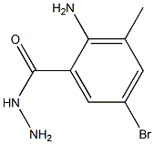 2-amino-5-bromo-3-methylbenzenecarbohydrazide Struktur