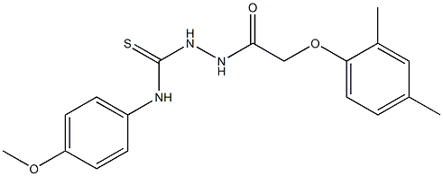 2-[2-(2,4-dimethylphenoxy)acetyl]-N-(4-methoxyphenyl)-1-hydrazinecarbothioamide Struktur