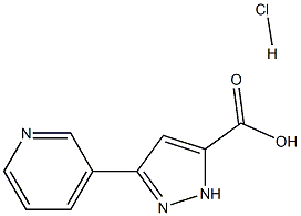 3-pyridin-3-yl-1H-pyrazole-5-carboxylic acid hydrochloride Struktur