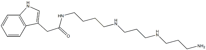 N-(12-Amino-5,9-diazadodecan-1-yl)-1H-indole-3-acetamide Struktur