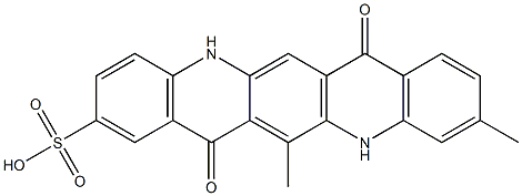 5,7,12,14-Tetrahydro-10,13-dimethyl-7,14-dioxoquino[2,3-b]acridine-2-sulfonic acid Struktur