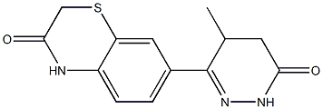 7-[(1,4,5,6-Tetrahydro-4-methyl-6-oxopyridazin)-3-yl]-2H-1,4-benzothiazin-3(4H)-one Struktur