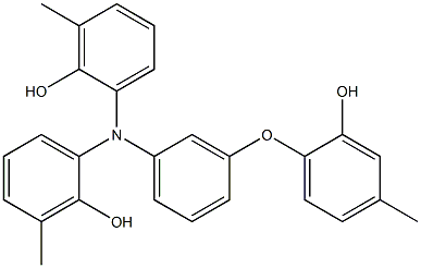 N,N-Bis(2-hydroxy-3-methylphenyl)-3-(2-hydroxy-4-methylphenoxy)benzenamine Struktur