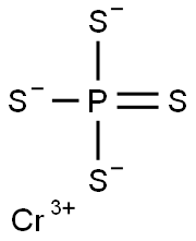 Tetrathiophosphoric acid chromium(III) salt Struktur