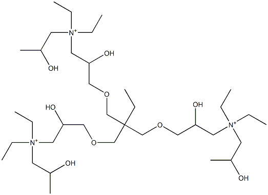 5,5',5''-(Propane-1,1,1-triyl)tris[N,N-diethyl-N-(2-hydroxypropyl)-2-hydroxy-4-oxa-1-pentanaminium] Struktur