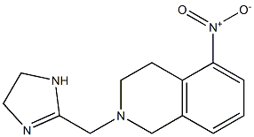 2-[[(1,2,3,4-Tetrahydro-5-nitroisoquinolin)-2-yl]methyl]-4,5-dihydro-1H-imidazole Struktur