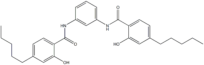 N,N'-Bis(4-pentylsalicyloyl)-m-phenylenediamine Struktur