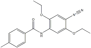 2,5-Diethoxy-4-[(4-methylbenzoyl)amino]benzenediazonium Struktur