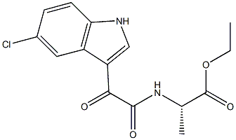 N-[[(5-Chloro-1H-indol-3-yl)carbonyl]carbonyl]-L-alanine ethyl ester Struktur