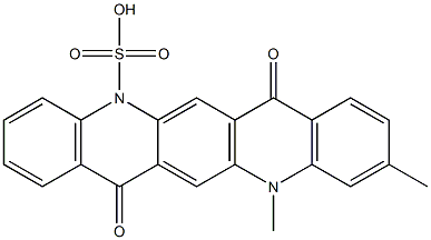 5,7,12,14-Tetrahydro-10,12-dimethyl-7,14-dioxoquino[2,3-b]acridine-5-sulfonic acid Struktur