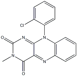 3-Methyl-10-(2-chlorophenyl)pyrimido[4,5-b]quinoxaline-2,4(3H,10H)-dione Struktur