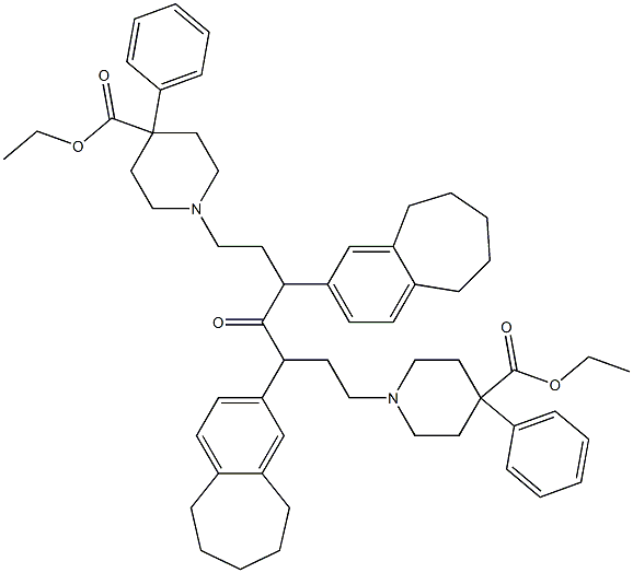 [(6,7,8,9-Tetrahydro-5H-benzocyclohepten)-2-yl][3-(4-ethoxycarbonyl-4-phenylpiperidino)propyl] ketone Struktur