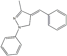 1-Phenyl-3-methyl-4,5-dihydro-4-benzylidene-1H-pyrazole Struktur