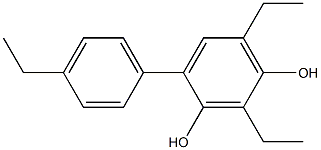 2,6-Diethyl-4-(4-ethylphenyl)benzene-1,3-diol Struktur