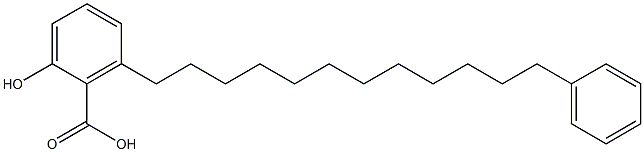 6-(12-Phenyldodecyl)-2-hydroxybenzoic acid Struktur