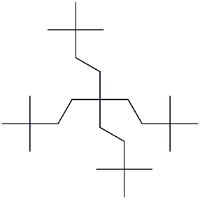 2,2,8,8-Tetramethyl-5,5-bis(3,3-dimethylbutyl)nonane Struktur