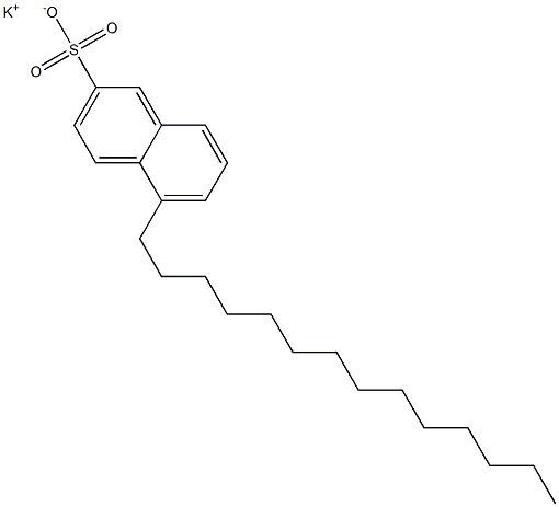 5-Tetradecyl-2-naphthalenesulfonic acid potassium salt Struktur