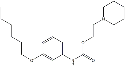 [3-(Hexyloxy)phenyl]carbamic acid 2-piperidinoethyl ester Struktur