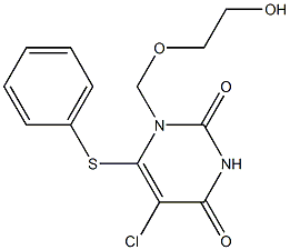 5-Chloro-1-[(2-hydroxyethoxy)methyl]-6-(phenylthio)pyrimidine-2,4(1H,3H)-dione Struktur