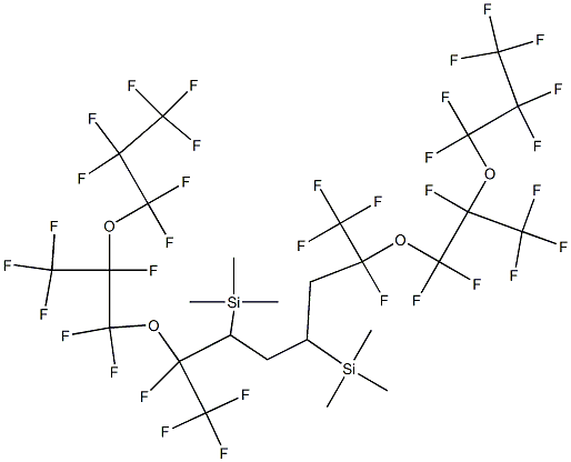 1,1,1,2,7,8,8,8-Octafluoro-3,5-bis(trimethylsilyl)-2,7-bis[2-(heptafluoropropoxy)-1,1,2,3,3,3-hexafluoropropoxy]octane Struktur