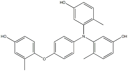 N,N-Bis(3-hydroxy-6-methylphenyl)-4-(4-hydroxy-2-methylphenoxy)benzenamine Struktur