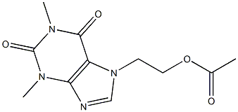 1,3-Dimethyl-2,6-dioxo-1,2,3,6-tetrahydro-7H-purine-7-ethanol acetate Struktur