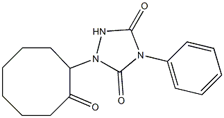 4-Phenyl-1-(2-oxocyclooctyl)-1,2,4-triazolidine-3,5-dione Struktur