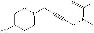 N-Methyl-N-[4-[4-hydroxy-1-piperidinyl]-2-butynyl]acetamide Struktur