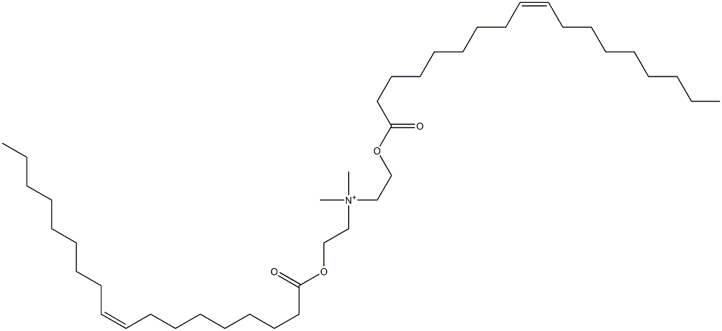 N,N-Dimethyl-2-[[(Z)-1-oxo-9-octadecenyl]oxy]-N-[2-[[(Z)-1-oxo-9-octadecenyl]oxy]ethyl]ethanaminium Struktur