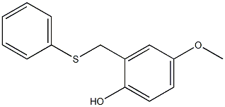 2-Phenylthiomethyl-4-methoxyphenol Struktur