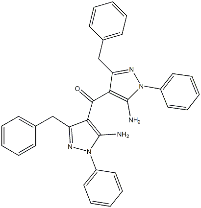 Phenyl(5-amino-1-phenyl-3-methyl-1H-pyrazol-4-yl) ketone Struktur